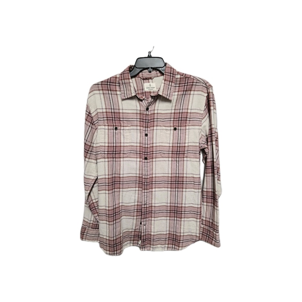 Mutual Weave Long Sleeve Oak Heather‎ Check Two Front Pockets